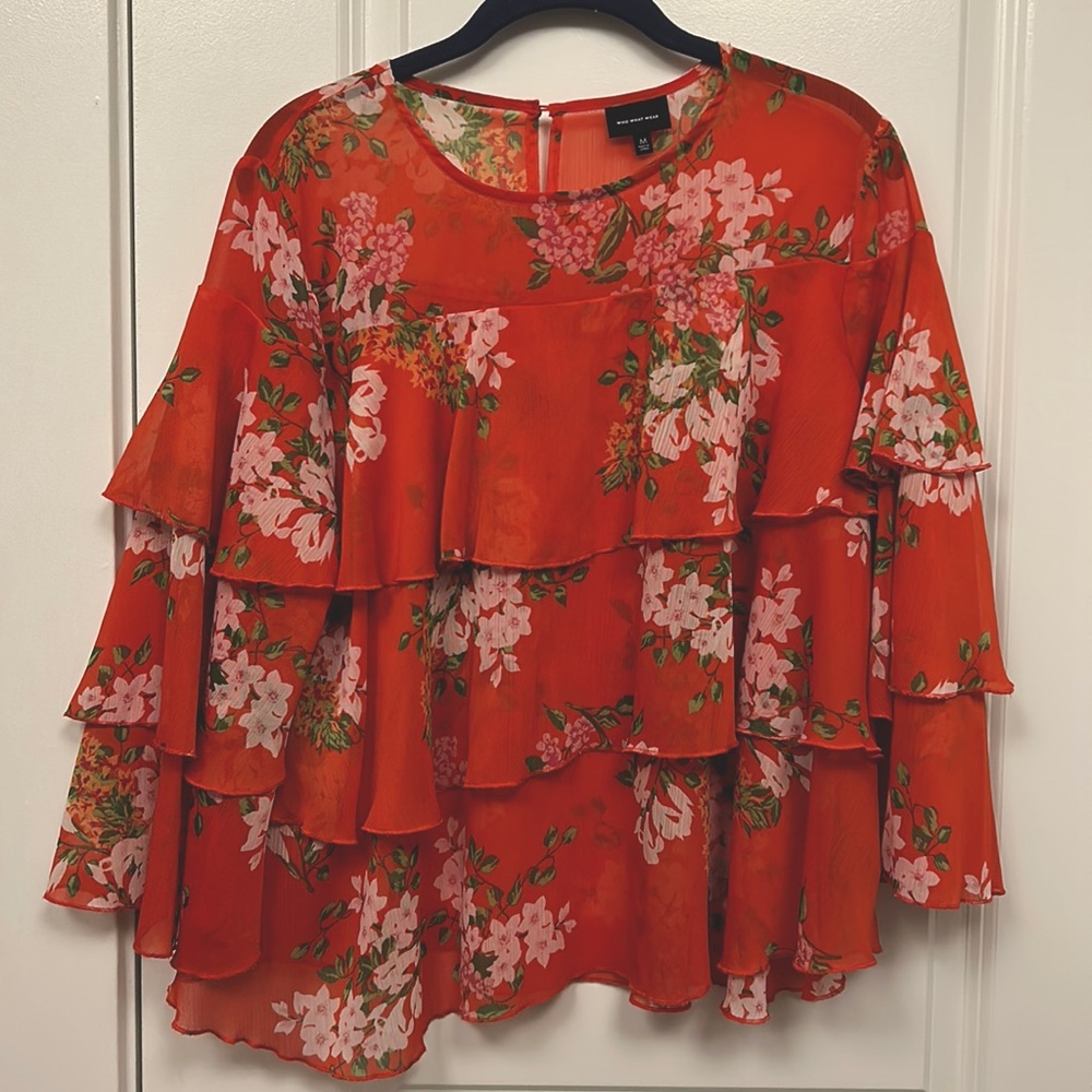 Who What Wear Flower Top [M]